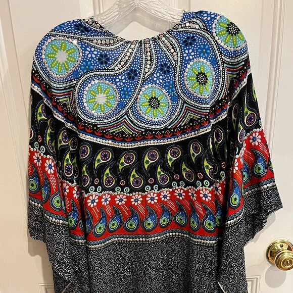 Stylepark1 Hand Made cover up sequined, fringed, open front kaftan  OS - Picture 2 of 8